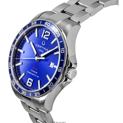 Montre homme Certina DS-8 Powermatic 80 titane, cadran bleu, automatique, C033.807.44.047.00, 100 m