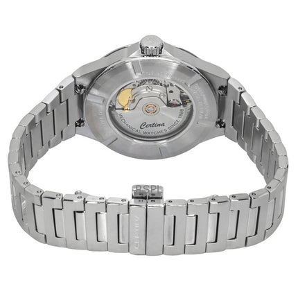 Montre unisexe Certina DS-8 Powermatic 80 en acier inoxydable, cadran bleu clair, automatique, C043.407.11.351.00, 100 m