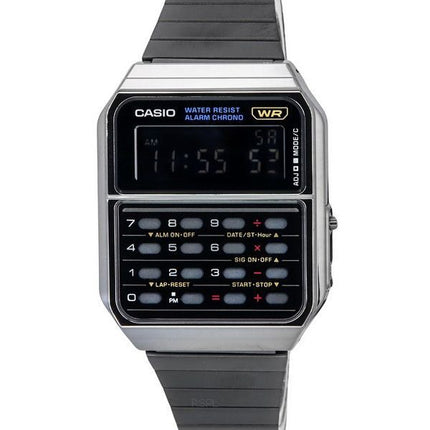 Montre pour homme Casio Vintage calculatrice numérique en acier inoxydable à  quartz CA-500WEGG-1B