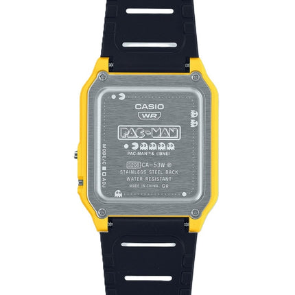 Montre unisexe Casio Standard Digital PAC-MAN Collaboration avec bracelet en résine biosourcée CA-53WPC-1B