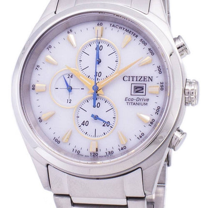 Montre Citizen Eco-Drive titane chronographe tachymètre CA0650-82 b masculine