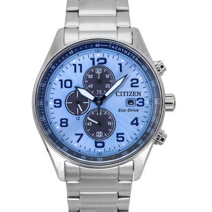 Montre homme Citizen Eco-Drive Chronograph en acier inoxydable avec cadran bleu en édition limitée CA0770-72M 100M