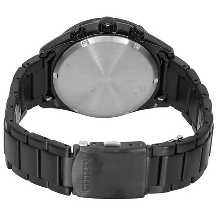 Citizen Eco-Drive Chronographe Acier Inoxydable Cadran Noir CA0775-79E 100M Montre Homme