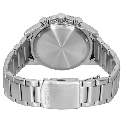 Montre homme Citizen Brycen Chronographe en acier inoxydable, cadran bleu, Eco-Drive CA0781-50L, étanche à 100 m