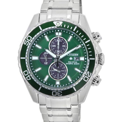 Montre pour homme Citizen Promaster chronographe cadran vert Eco-Drive Diver CA0820-50X 200M