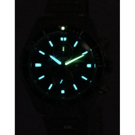 Montre pour homme Citizen Promaster chronographe cadran vert Eco-Drive Diver CA0820-50X 200M