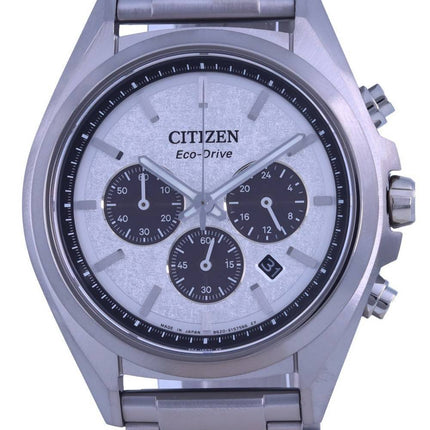 Montre pour homme Citizen Attesa chronographe titane gris cadran Eco-Drive CA4390-55A 100M
