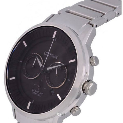 Citizen Titanium Chronographe Cadran Noir Eco-Drive CA4400-88E 100M Montre Homme fr