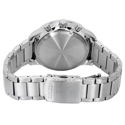 Montre pour homme Citizen Eco-Drive chronographe en acier inoxydable avec cadran vert CA4500-91X 100M