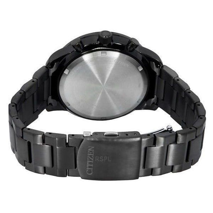 Montre pour homme Citizen Eco-Drive Chronographe Gris Ion en acier inoxydable Cadran vert entièrement lumineux CA4507-84X 100M