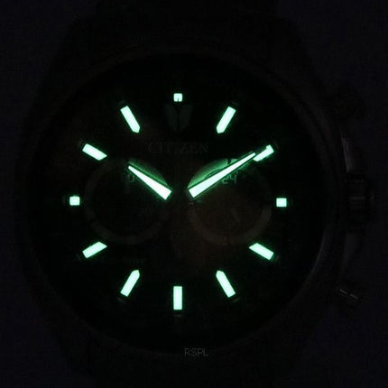 Citizen Eco-Drive Chronographe Acier Inoxydable Cadran Noir CA4560-81E 100M Montre Homme