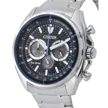 Citizen Eco-Drive Chronographe Acier Inoxydable Cadran Noir CA4560-81E 100M Montre Homme
