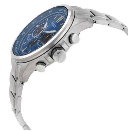 Montre pour homme Citizen Super Titanium chronographe cadran bleu Eco-Drive CA4570-88L 100M