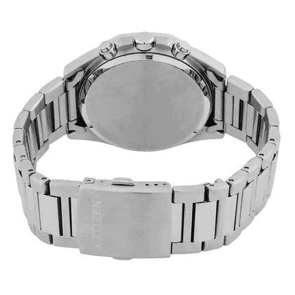 Montre chronographe Citizen Eco-Drive en acier inoxydable avec cadran bleu CA4590-81L 100M pour homme