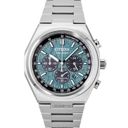 Montre homme Citizen Zenshin Super Titanium Chronographe Cadran Vert Eco-Drive CA4610-85X 100M