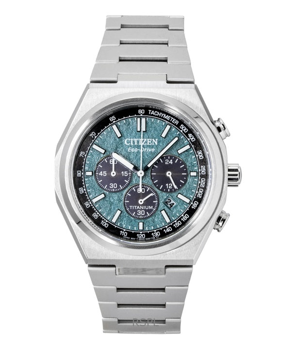 Montre homme Citizen Zenshin Super Titanium Chronographe Cadran Vert Eco-Drive CA4610-85X 100M