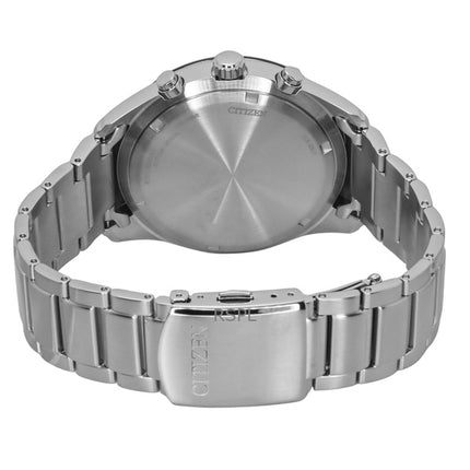 Montre homme Citizen Eco-Drive chronographe en acier inoxydable avec cadran blanc CA4674-58A 100 m