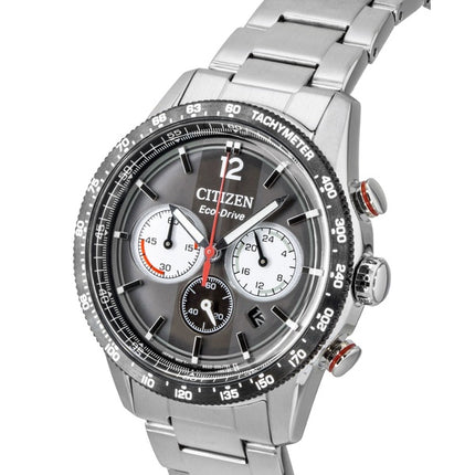 Montre homme Citizen Eco-Drive Chronographe Analogique Acier Inoxydable Cadran Noir Solaire CA4714-55E 100M