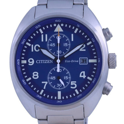 Montre Citizen Chronographe Cadran Bleu Acier Inoxydable Eco-Drive CA7040-85L 100M Homme