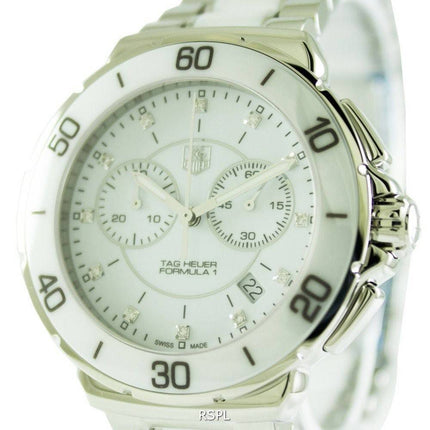 Tag Heuer Formula One chronographe Diamond cadran blanc CAH1211. BA0863 Femme Watch