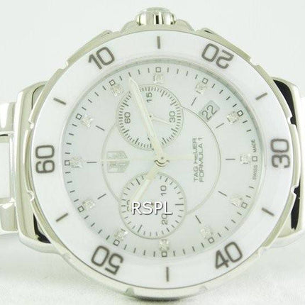 Tag Heuer Formula One chronographe Diamond cadran blanc CAH1211. BA0863 Femme Watch