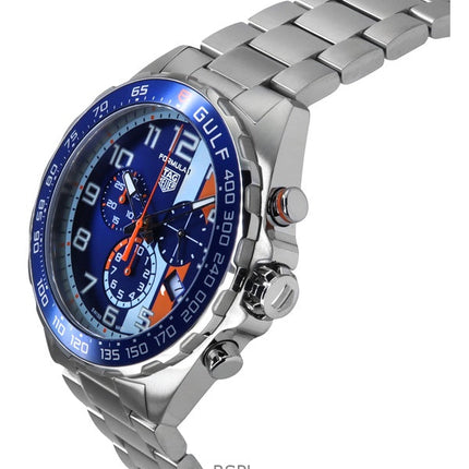 Montre de plongée à quartz Tag Heuer Formula 1 Chronograph X Gulf en acier inoxydable avec cadran bleu CAZ101AT.BA0842 200M pour