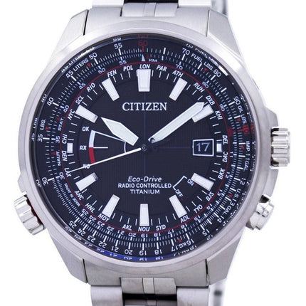 Citizen Eco-Drive Radio Controlled calendrier perpétuel monde temps CB0141-55E montre homme