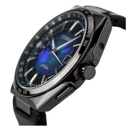 Montre pour homme Citizen Attesa Atomic Timekeeping Super Titanium Cadran bleu Eco-Drive CB0215-18L 100M