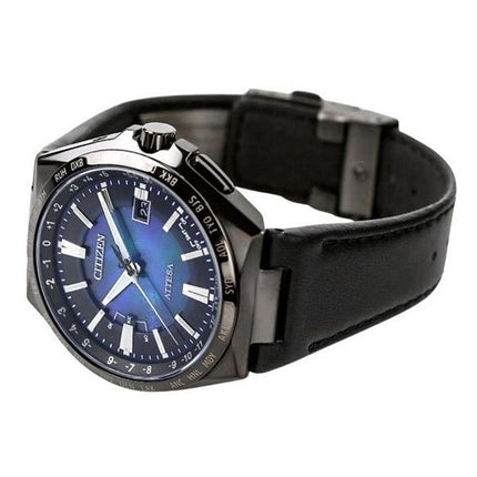 Montre pour homme Citizen Attesa Atomic Timekeeping Super Titanium Cadran bleu Eco-Drive CB0215-18L 100M