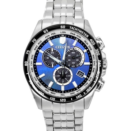 Montre homme Citizen Eco-Drive Chronographe Édition Limitée Acier Inoxydable Cadran Bleu Solaire CB5874-81L 100M