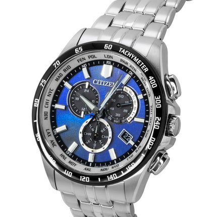 Montre homme Citizen Eco-Drive Chronographe Édition Limitée Acier Inoxydable Cadran Bleu Solaire CB5874-81L 100M