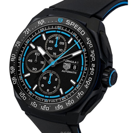 Montre de plongée automatique Tag Heuer Formula 1 pour homme, bracelet en caoutchouc, cadran noir, CBZ2084.FT8097, 200 m