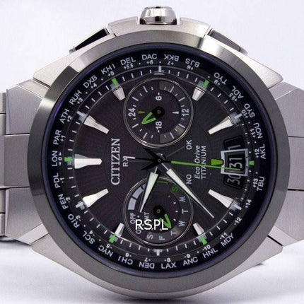 Citizen Eco-Drive Attesa Titanium Satellite vague Air GPS 100M CC1086-50E montre homme
