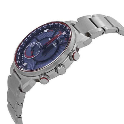 Montre pour homme Citizen Eco-Drive Perpetual World Time Satellite Wave cadran noir CC3031-51E 100M