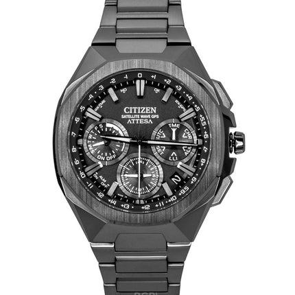 Montre homme Citizen Eco-Drive Attesa Satellite Wave GPS Super Titanium Cadran noir CC4105-69E 100M