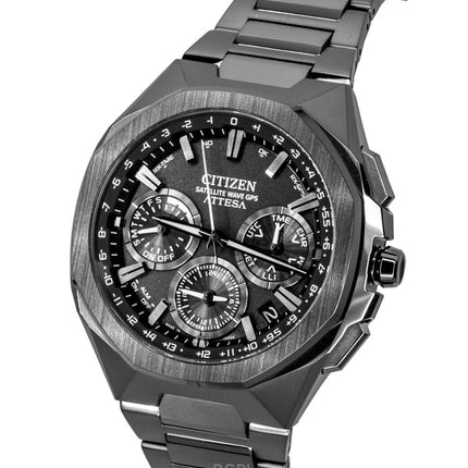 Montre homme Citizen Eco-Drive Attesa Satellite Wave GPS Super Titanium Cadran noir CC4105-69E 100M
