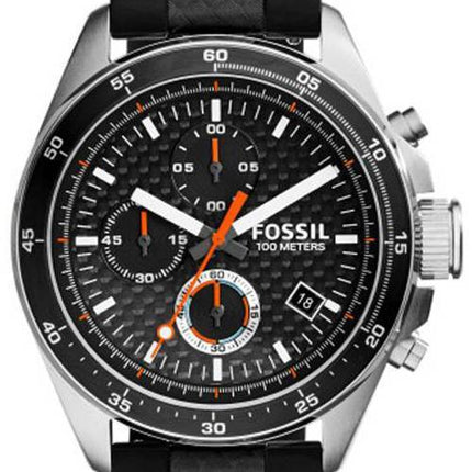 Decker fossiles Quartz chronographe cadran noir 100M CH2956 montre homme