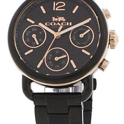 Montre Femme Coach Delancey Chronographe Cadran Noir Acier Inoxydable Quartz 14502840