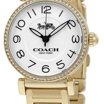 Montre femme Coach Madison Crystal Accents ton or en acier inoxydable Quartz 14502855