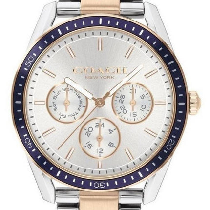 Coach Preston Silver Dial Two Tone Acier Inoxydable Quartz 14503269 Montre Femme
