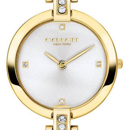 Montre pour femme Coach Chrystie en acier inoxydable doré avec accents de cristal à quartz 14503318