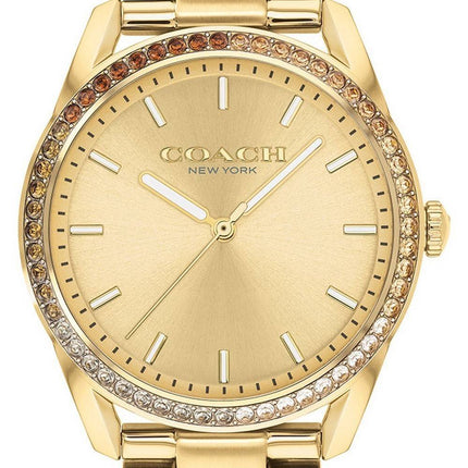 Montre pour femme Coach Preston en acier inoxydable ton or 14503476