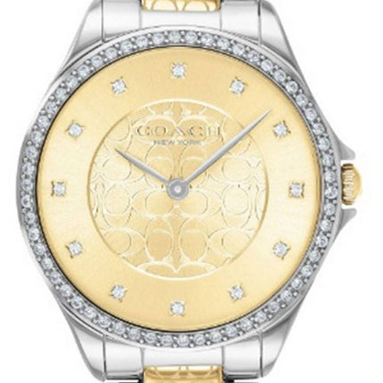 Coach Astor Crystal Accents Montre Femme Quartz Acier Inoxydable Deux Tons 14503506