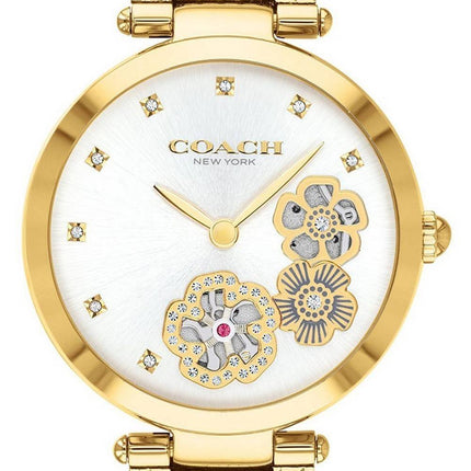 Montre pour femme Coach Park Open Heart Gold Tone Quartz 14503568 en acier inoxydable