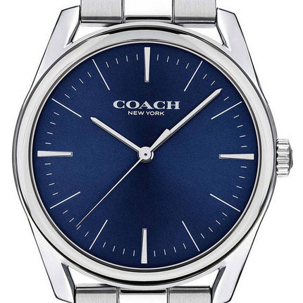 Montre Homme Coach Moderne Luxe Cadran Bleu Acier Inoxydable Quartz 14602401