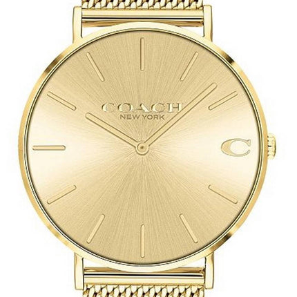 Montre pour homme Coach Charles en acier inoxydable ton or 14602428 à quartz