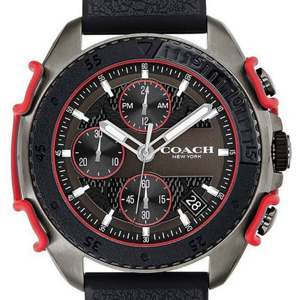 Montre Homme Coach C001 Cadran Noir Silicon Band Quartz 14602453