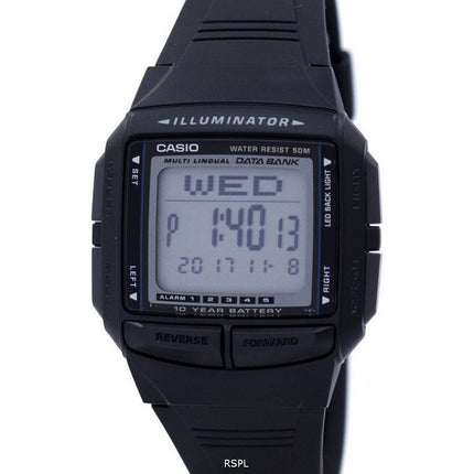 Montre pour homme Casio Illuminator Banque de données multilingue Dual Time Digital DB-36-1AV DB36-1AV