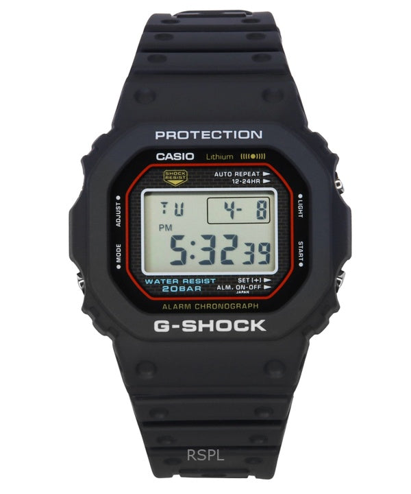 Casio G-Shock Digital recréant le design original de la première montre à quartz G-Shock DW-5000R-1A 200M pour homme