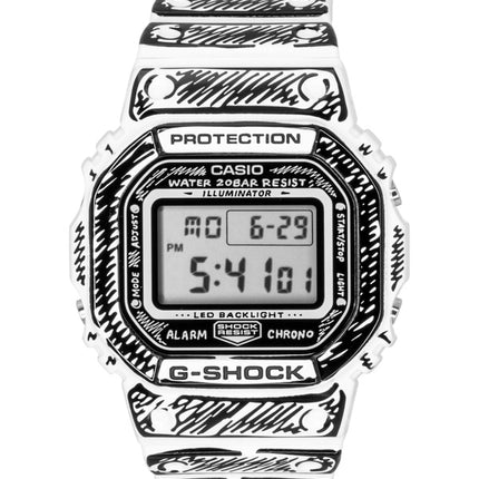Montre homme Casio G-Shock Digital à bracelet en résine, mouvement à quartz DW-5600JV-7, étanche à 200 m